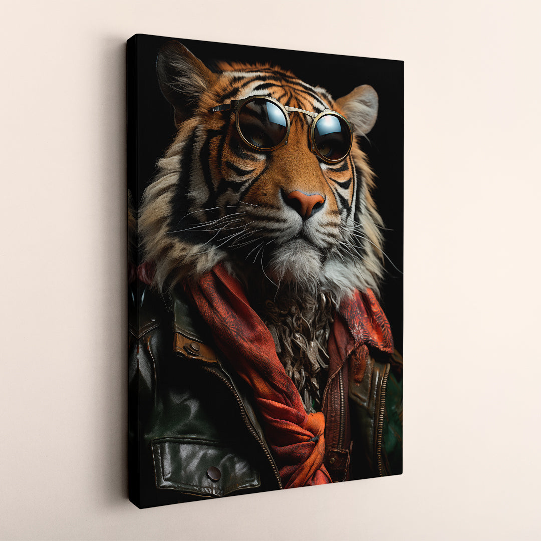 Stylish Aviator Tiger Canvas Print ArtLexy   