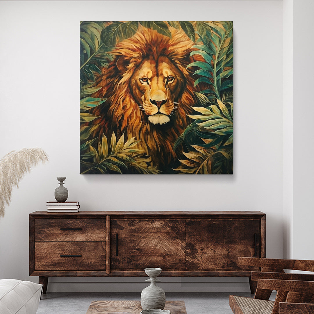 Regal Jungle Monarch Lion Canvas Print ArtLexy   