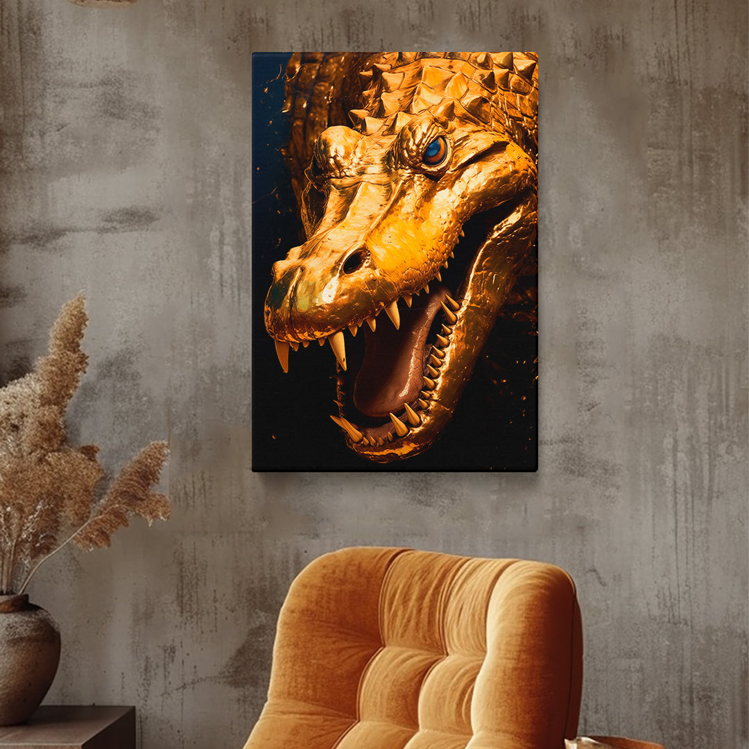 Intense Crocodile Canvas Print ArtLexy   