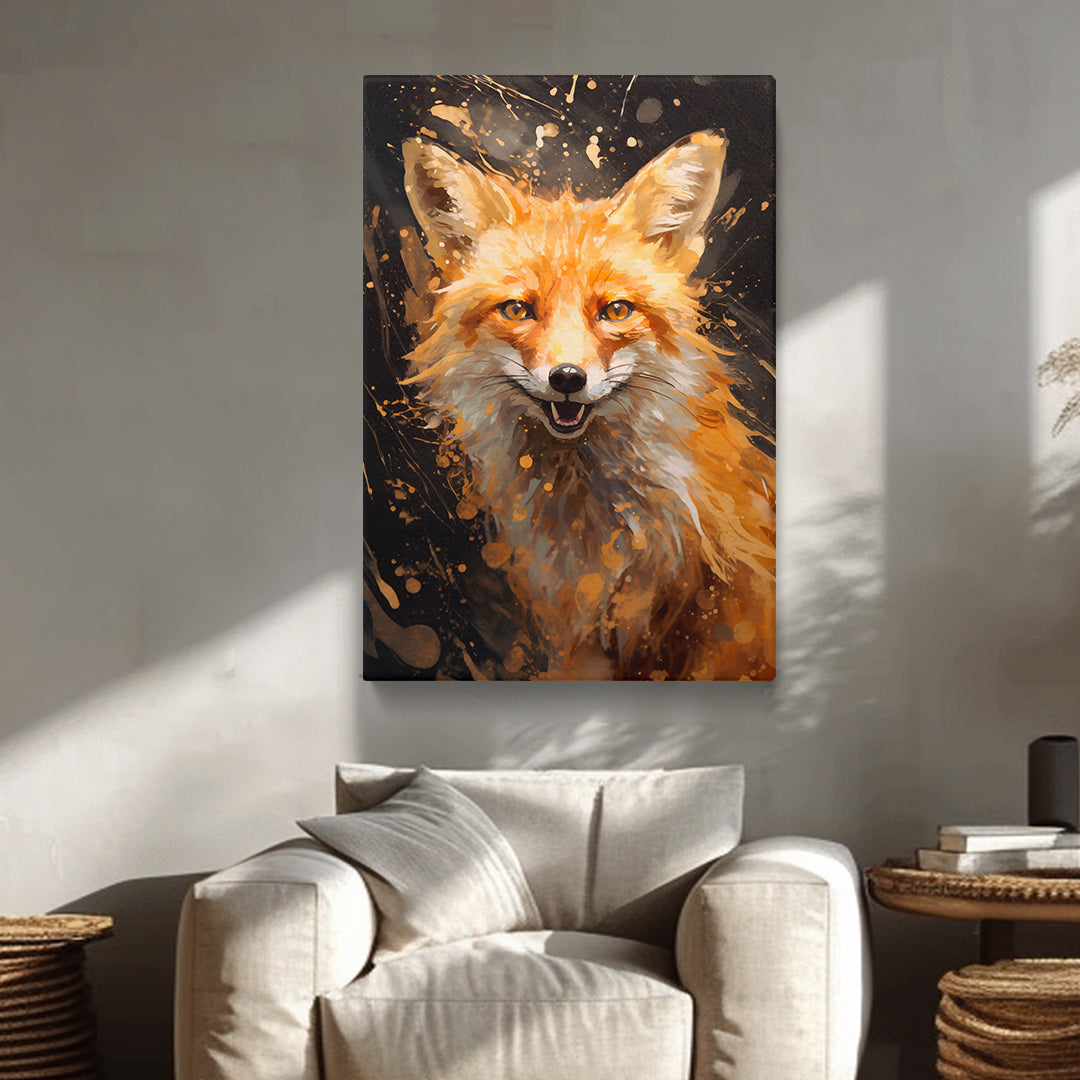 Cheerful Fox Canvas Print ArtLexy   