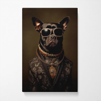 Chic Dog in Sunglasses Canvas Print ArtLexy   