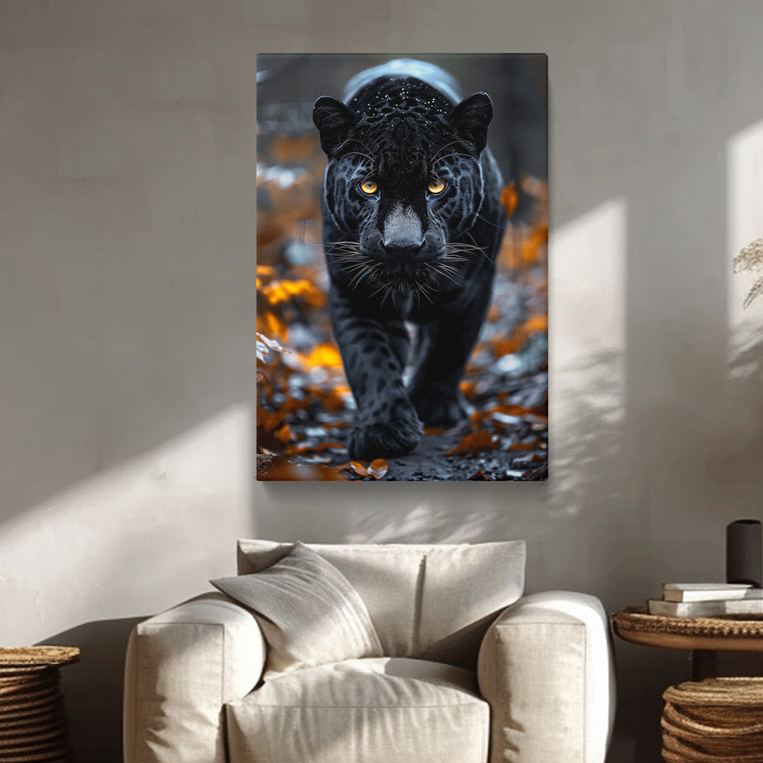 Prowling Black Panther Canvas Print ArtLexy   