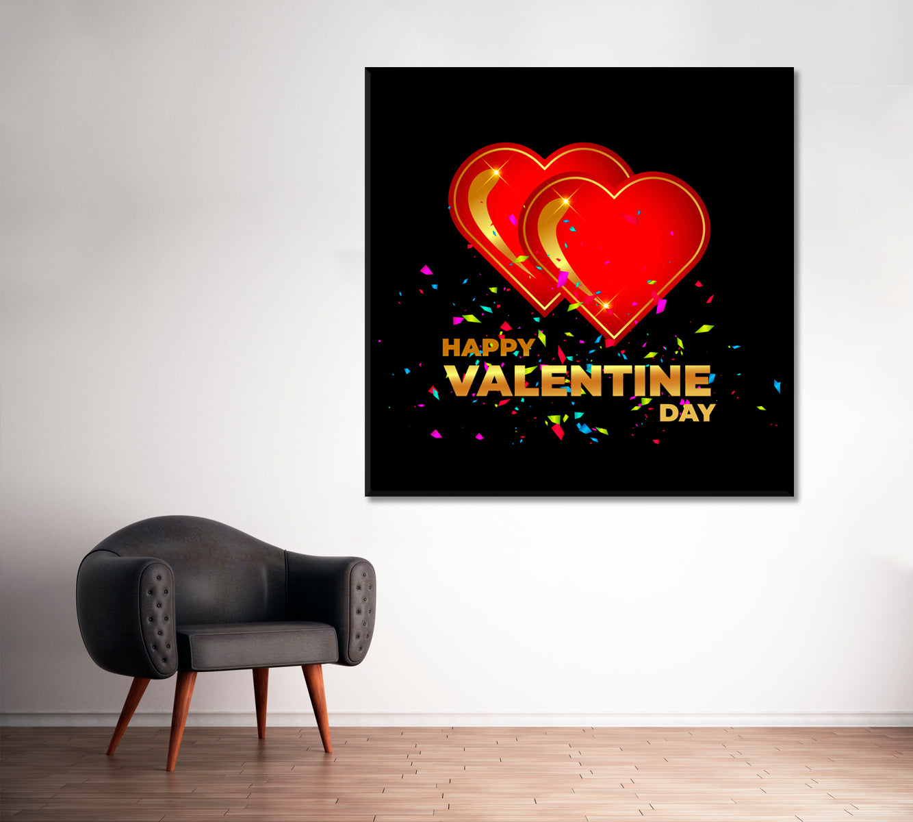 Happy Valentine's Day Canvas Print ArtLexy 1 Panel 12"x12" inches 