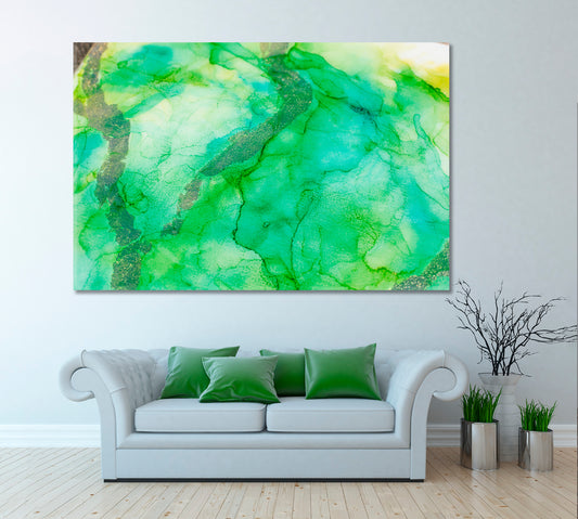 Abstract Geode Painting Canvas Print ArtLexy 1 Panel 24"x16" inches 