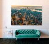New York City Skyline with Skyscrapers Canvas Print ArtLexy   