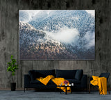 Winter Forest with Fog Canvas Print ArtLexy   