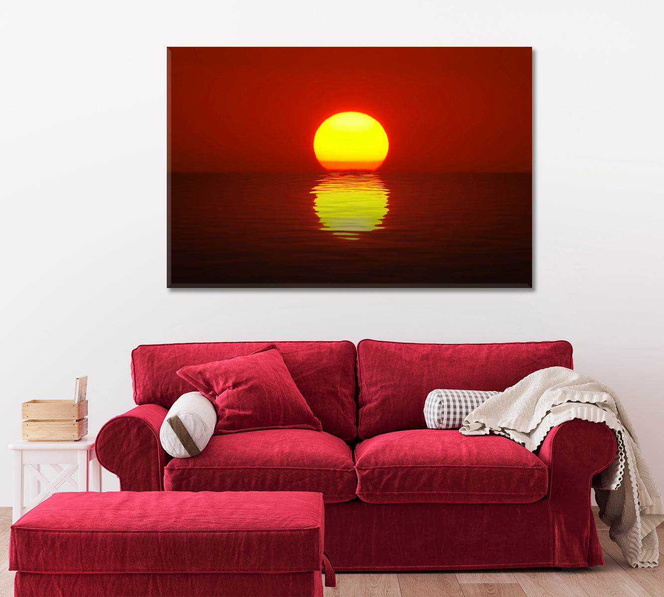 Egg Yolk Sunset Canvas Print ArtLexy 1 Panel 24"x16" inches 