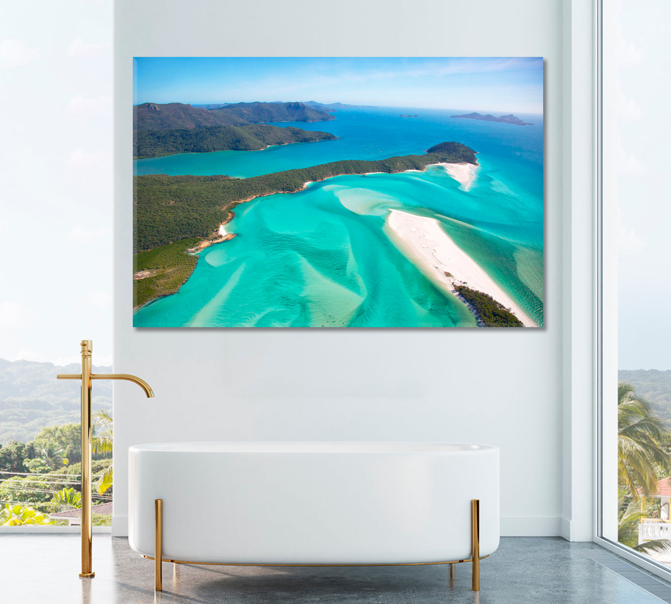 Whitehaven Beach Whitsundays Australia Canvas Print ArtLexy 1 Panel 24"x16" inches 