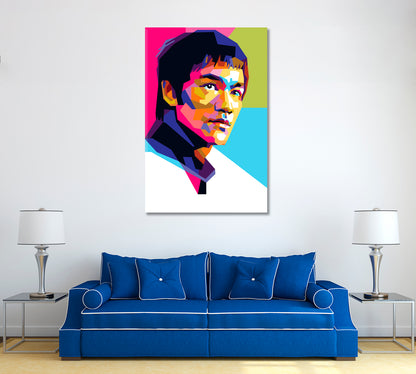 Portrait of Bruce Lee Canvas Print ArtLexy   