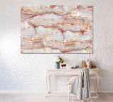 Natural Marble with Veins Canvas Print ArtLexy 1 Panel 24"x16" inches 