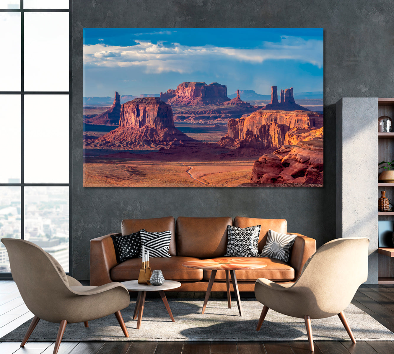Navajo Nation’s Monument Valley Park Canvas Print ArtLexy 1 Panel 24"x16" inches 