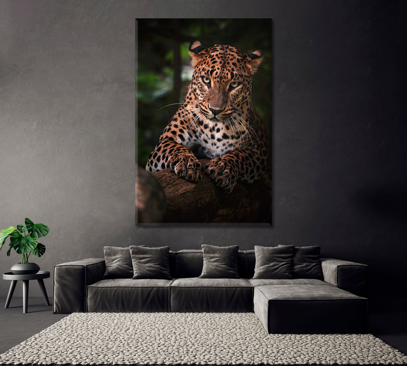 Ceylon Leopard Canvas Print ArtLexy 1 Panel 16"x24" inches 
