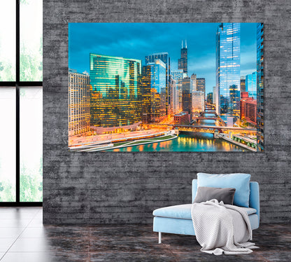 Chicago Illinois USA Skyline Canvas Print ArtLexy   