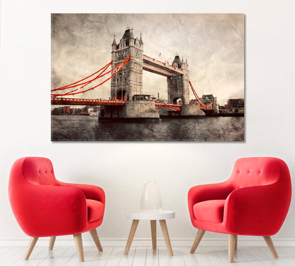 Tower Bridge London Canvas Print ArtLexy 1 Panel 24"x16" inches 