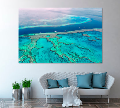 Great Barrier Reef Canvas Print ArtLexy 1 Panel 24"x16" inches 