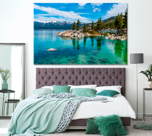 Lake Tahoe United States Canvas Print ArtLexy 1 Panel 24"x16" inches 