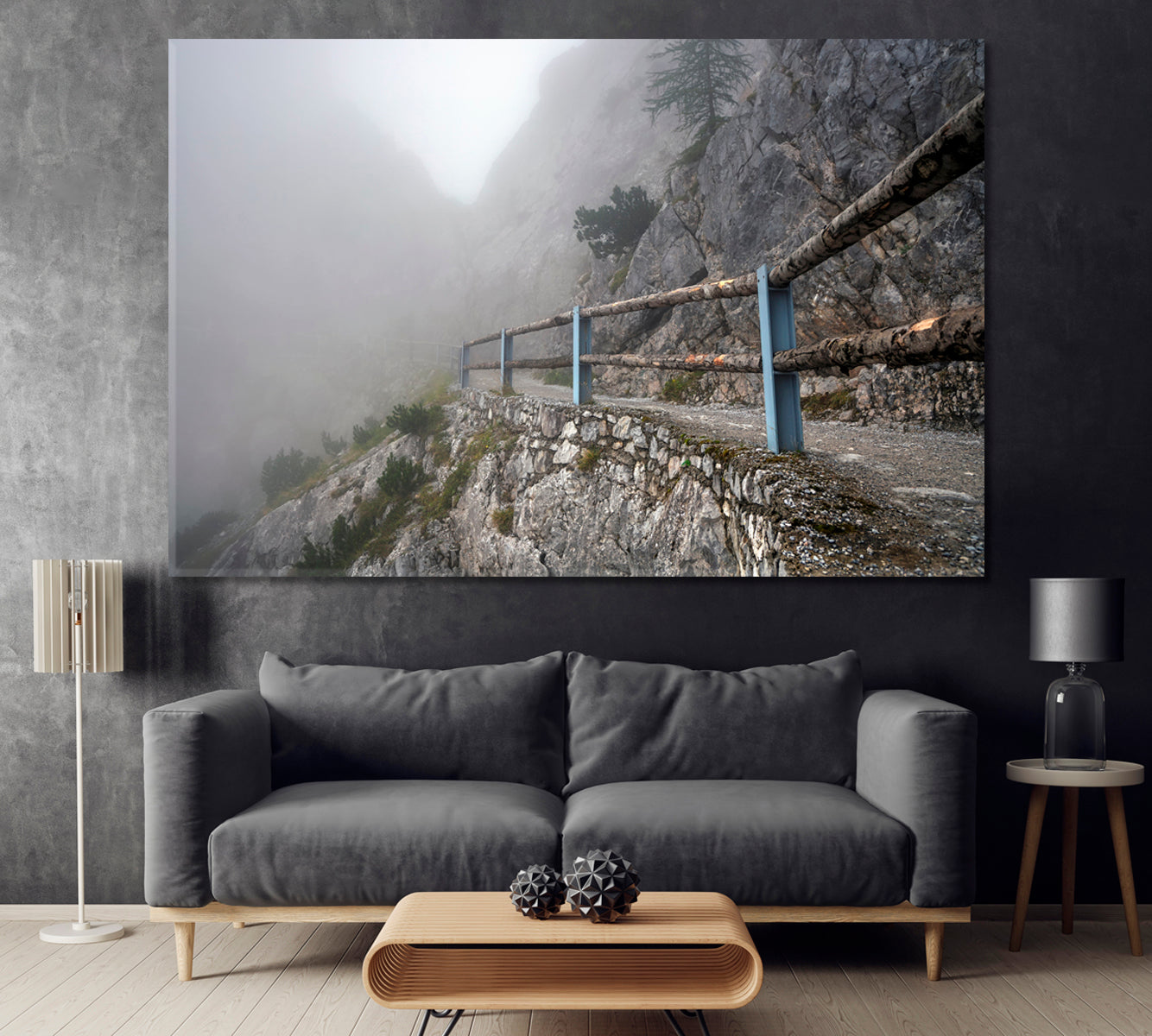 Trail to Werfen Ice Caves Canvas Print ArtLexy 1 Panel 24"x16" inches 