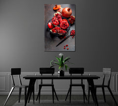 Juicy Pomegranates Canvas Print ArtLexy 1 Panel 16"x24" inches 