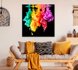 Rainbow Paint in Water Canvas Print ArtLexy   