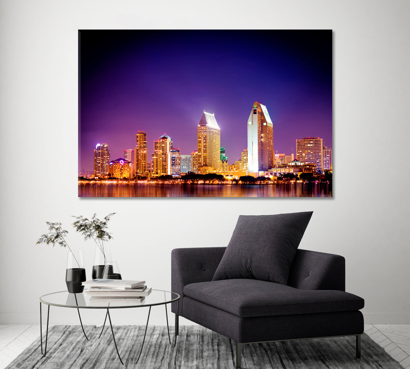San Diego Skyline California Canvas Print ArtLexy   