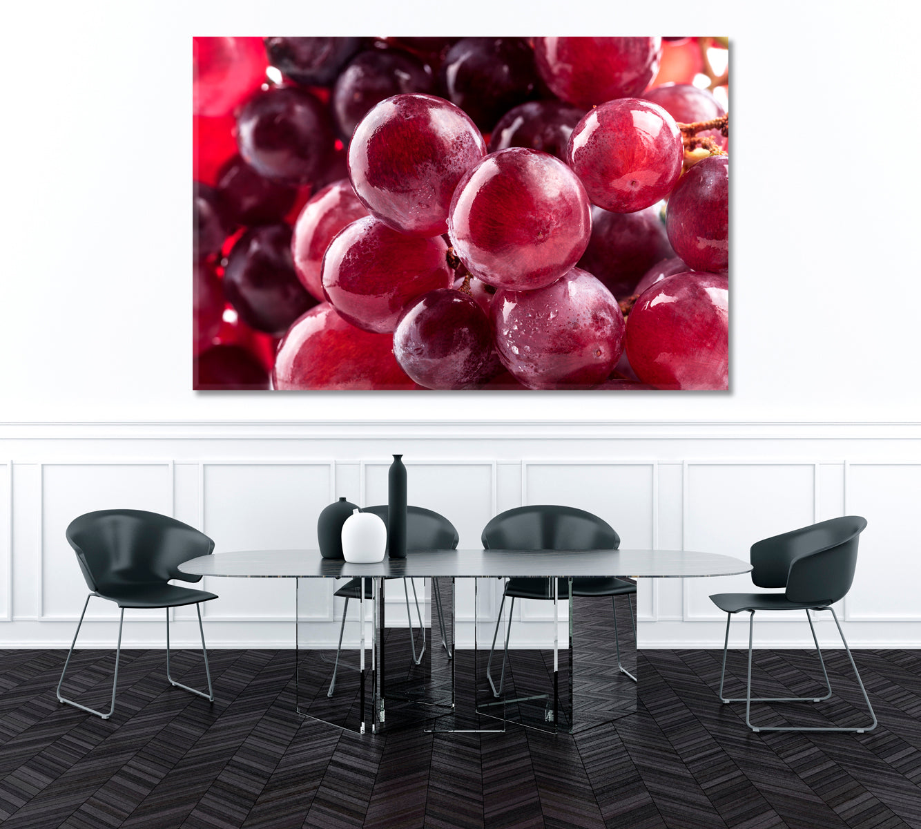Red Grape Canvas Print ArtLexy 1 Panel 24"x16" inches 
