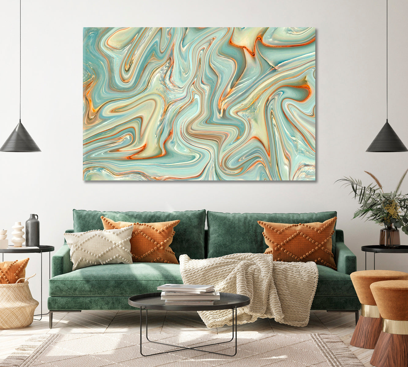 Abstract Green Agate Marble Canvas Print ArtLexy   