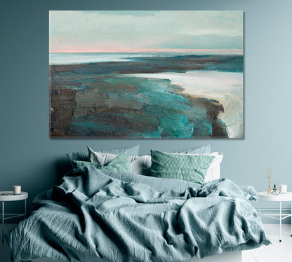 Abstract Seascape Canvas Print ArtLexy 1 Panel 24"x16" inches 