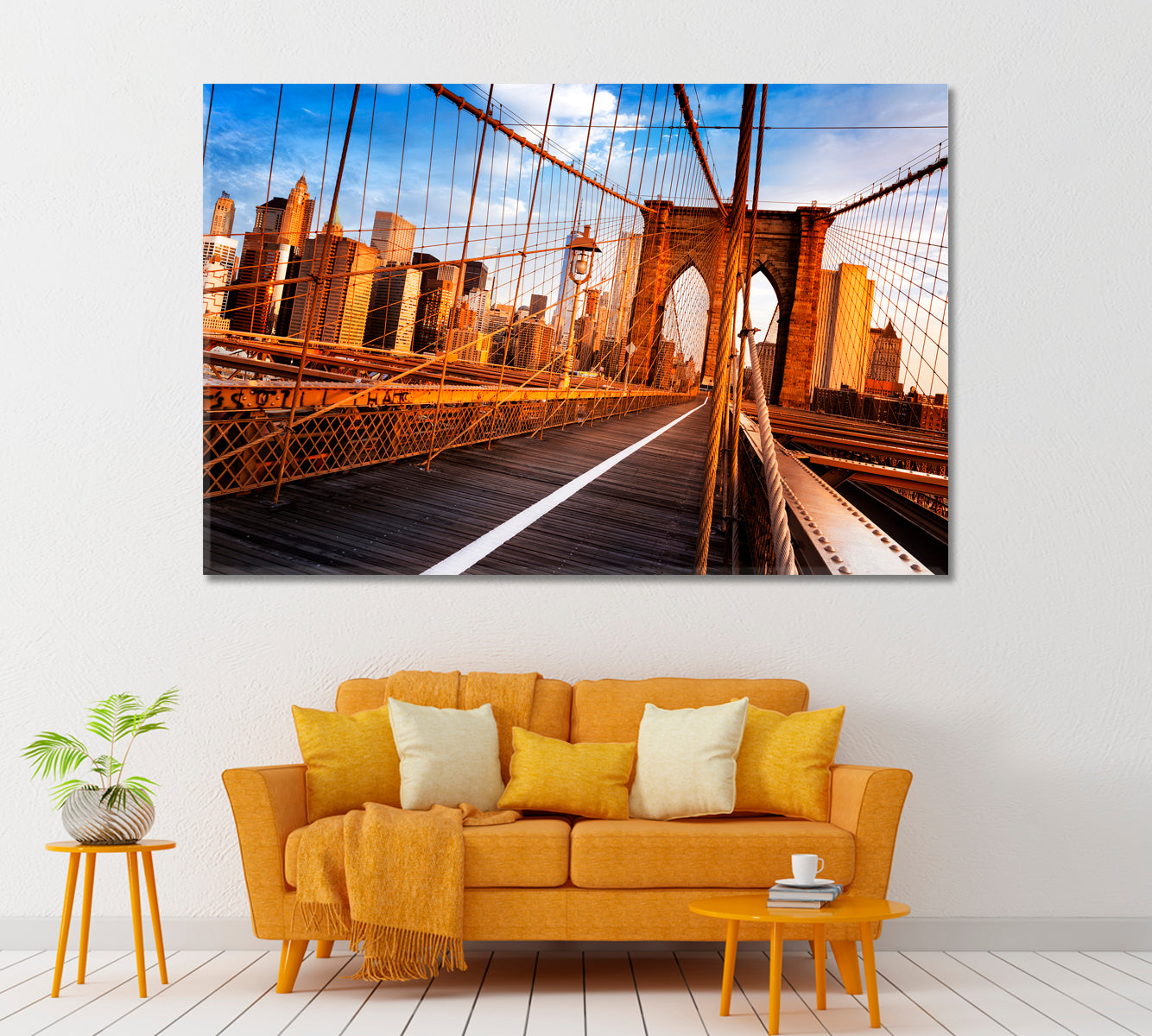 Brooklyn Bridge Canvas Print ArtLexy 1 Panel 24"x16" inches 