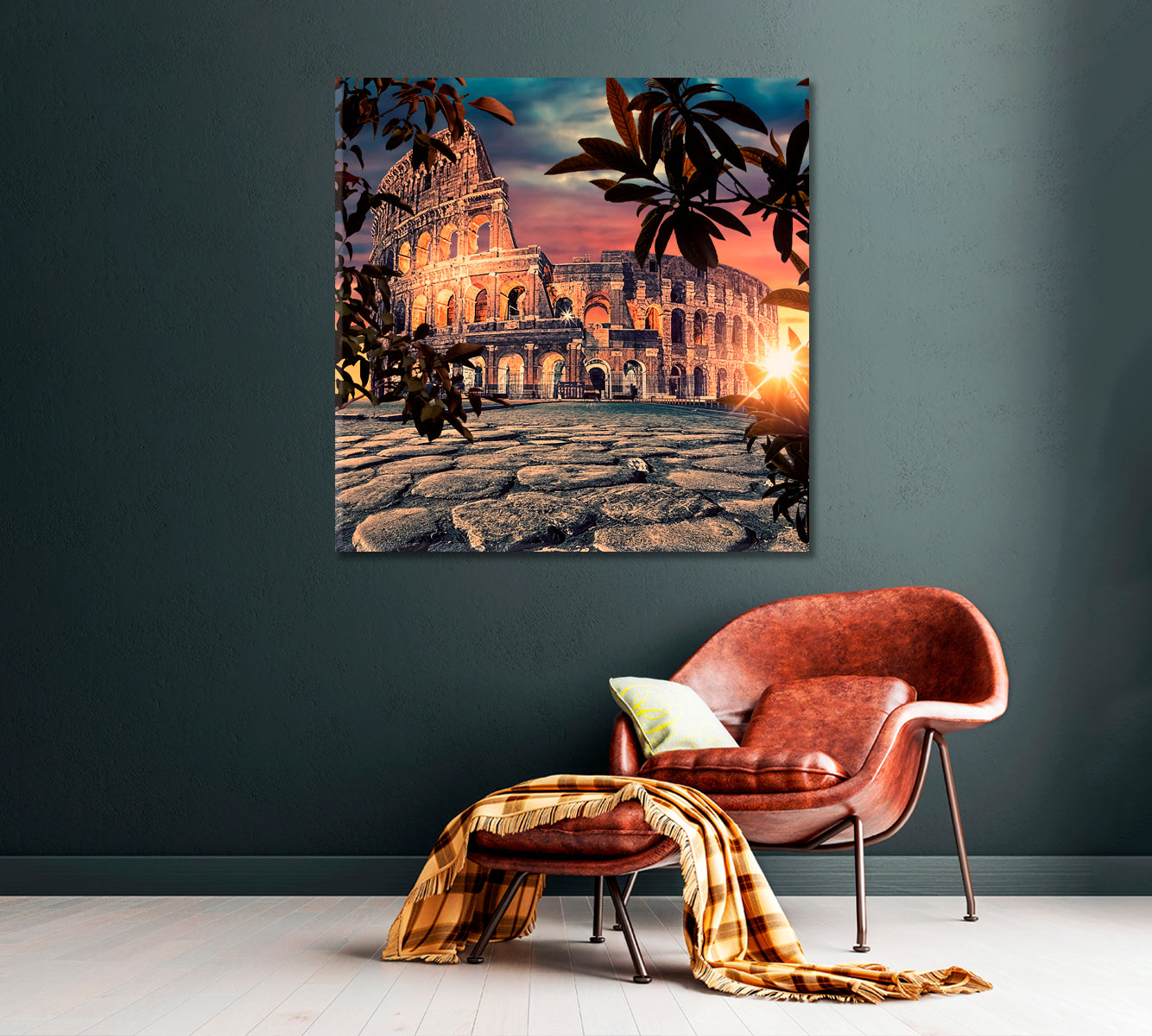 Colosseum in Rome Italy Canvas Print ArtLexy 1 Panel 12"x12" inches 
