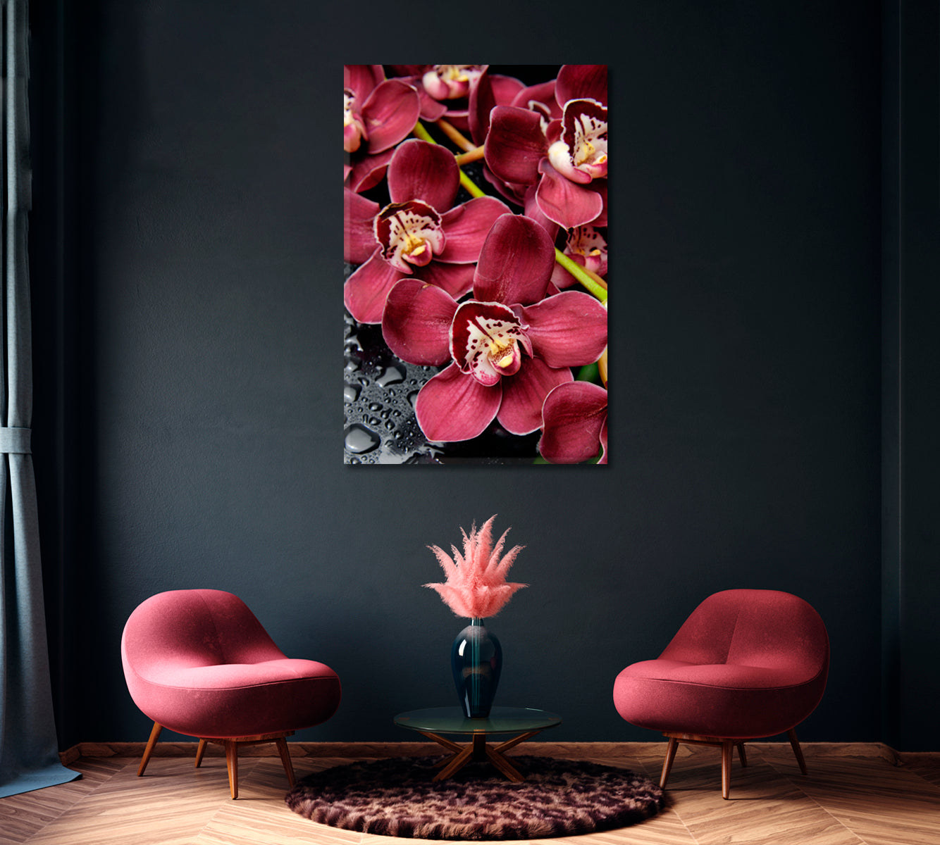 Red Orchid Canvas Print ArtLexy 1 Panel 16"x24" inches 