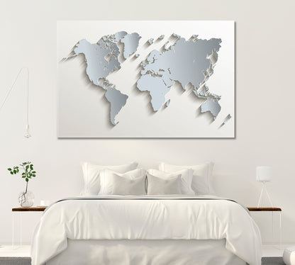 Abstract Minimalist World Map Canvas Print ArtLexy   