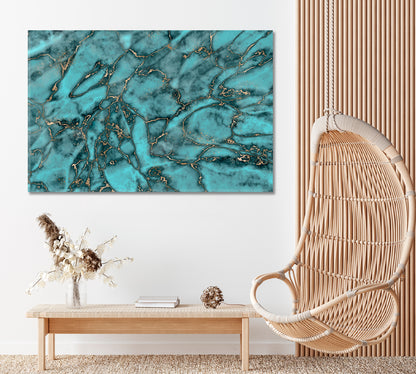 Marble Stone with Gold Veins Canvas Print ArtLexy 1 Panel 24"x16" inches 