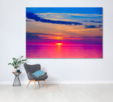 Sunset Glow Canvas Print ArtLexy 1 Panel 24"x16" inches 