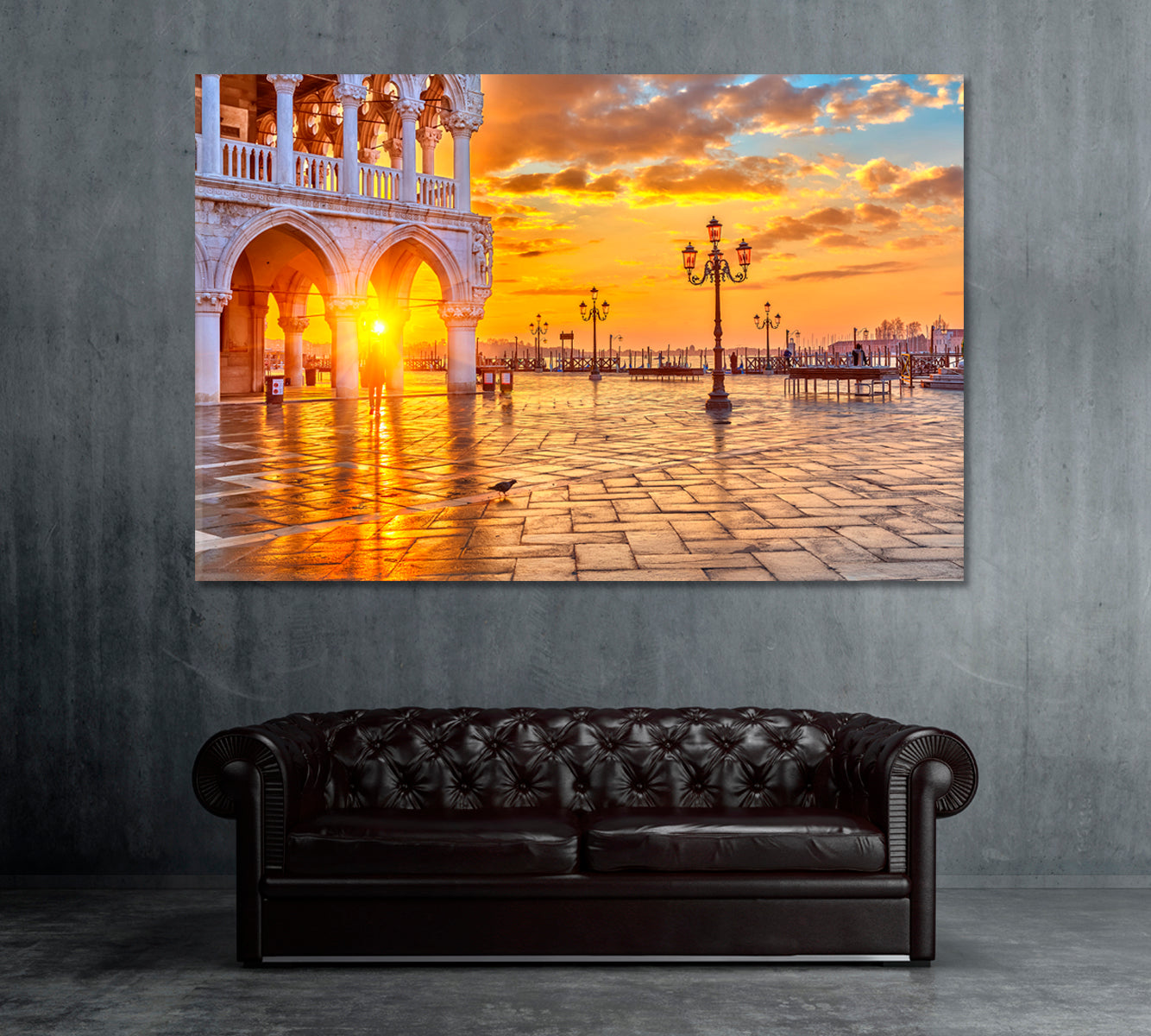 St Mark's Square Piazza San Marco Venice Italy Canvas Print ArtLexy 1 Panel 24"x16" inches 