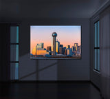 Dallas Skyscrapers at Dusk Canvas Print ArtLexy 1 Panel 24"x16" inches 