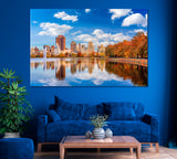 New York Central Park in Autumn Canvas Print ArtLexy 1 Panel 24"x16" inches 