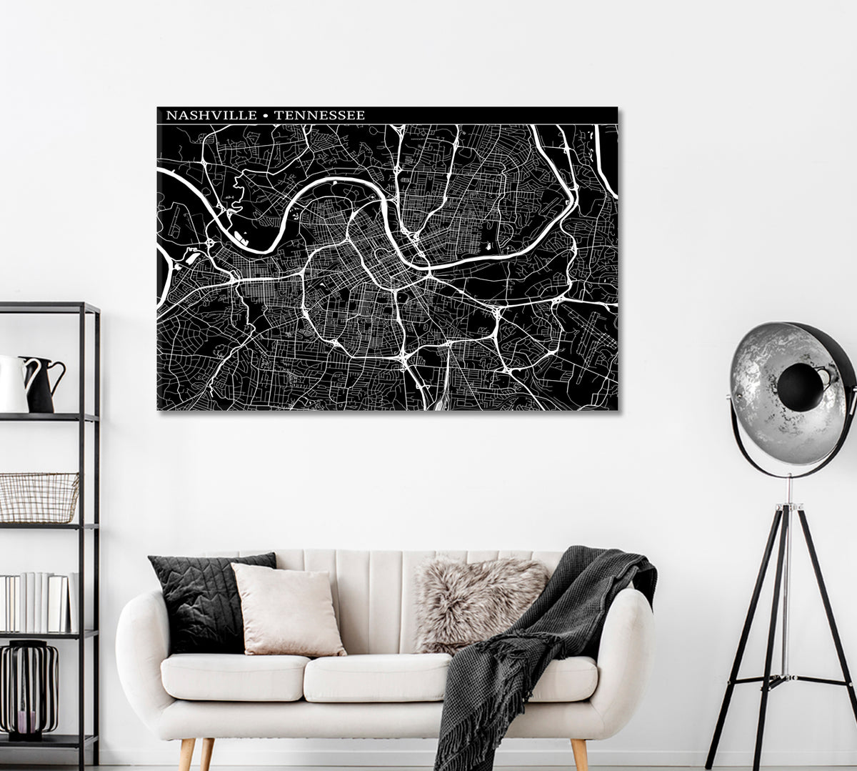 Tennessee Abstract Backdrop Abstract Map of Nashville Tennessee USA – ArtLexy