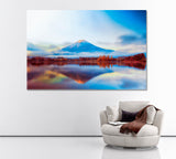 Mount Fuji with Lake Kawaguchiko Canvas Print ArtLexy 1 Panel 24"x16" inches 