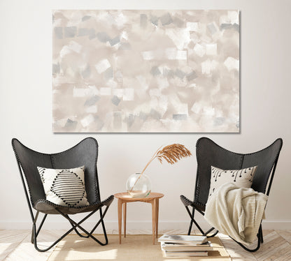 Trendy Beige Abstract Design Canvas Print ArtLexy 1 Panel 24"x16" inches 