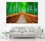 Bamboo Forest Kyoto Japan Canvas Print ArtLexy 1 Panel 24"x16" inches 