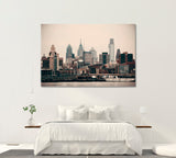 Philadelphia Skyline Canvas Print ArtLexy 1 Panel 24"x16" inches 
