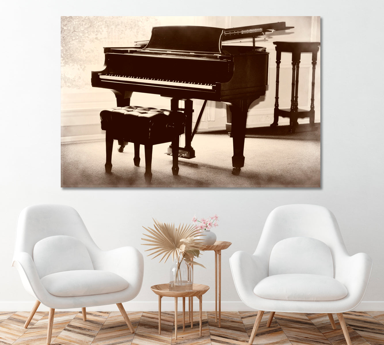 Old Piano Canvas Print ArtLexy 1 Panel 24"x16" inches 