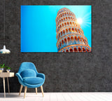 Leaning Tower of Pisa Italy Canvas Print ArtLexy 1 Panel 24"x16" inches 
