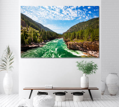 Kootenay River Columbia Canvas Print ArtLexy 1 Panel 24"x16" inches 