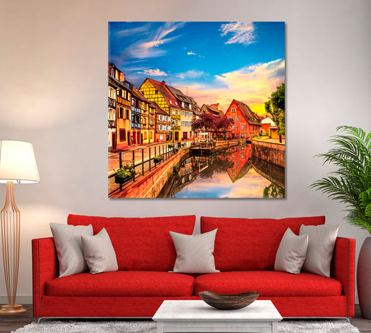 Old Town Colmar France Canvas Print ArtLexy 1 Panel 12"x12" inches 