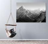 Mount Everest Nepal Canvas Print ArtLexy 1 Panel 24"x16" inches 