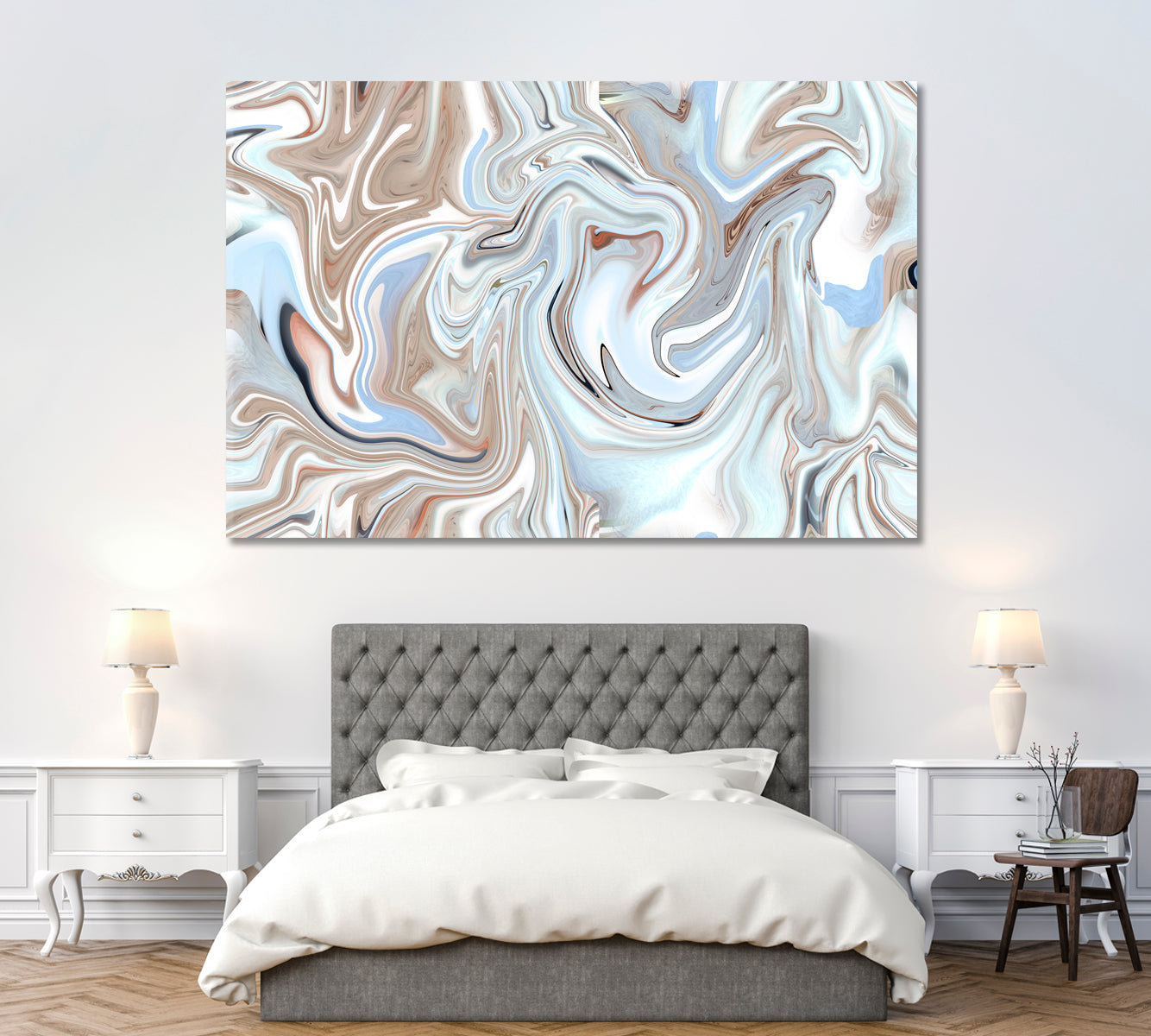 Liquid Marble Canvas Print ArtLexy 1 Panel 24"x16" inches 