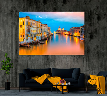 Grand Canal and Santa Maria Della Salute Venice Italy Canvas Print ArtLexy 1 Panel 24"x16" inches 