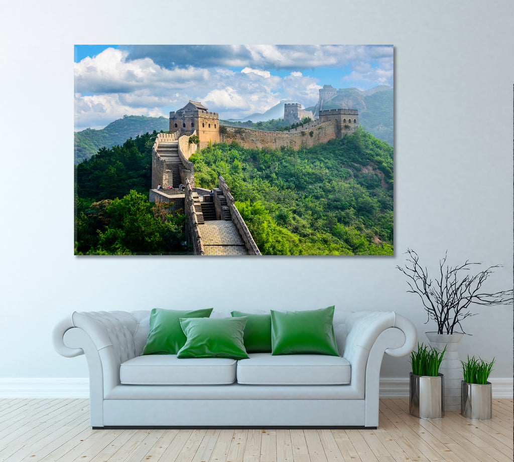 Great Wall of China Canvas Print ArtLexy 1 Panel 24"x16" inches 