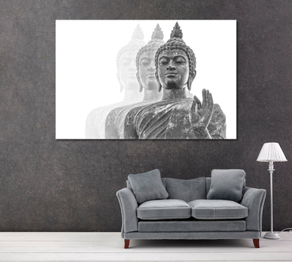Walking Buddha statue at Buddhamonthon Thailand Canvas Print ArtLexy 1 Panel 24"x16" inches 
